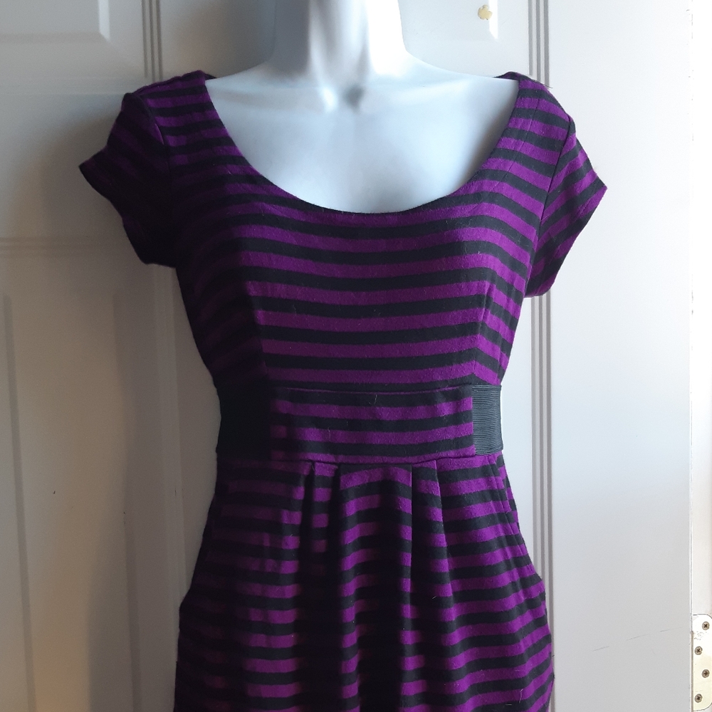 Purple stripe dress